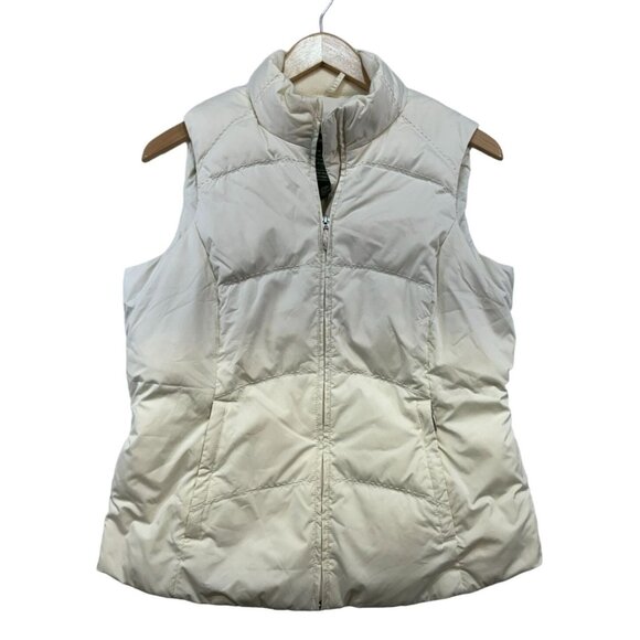 Eddie Bauer Womens Premium Goose Down Quilted Vest S Ivory - Picture 4 of 8
